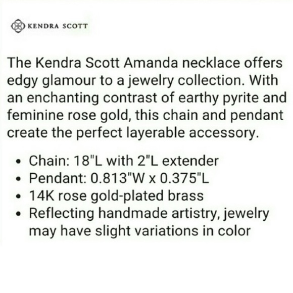 KENDRA SCOTT Amanda Pyrite + Rose Gold Necklace - Picture 7 of 7